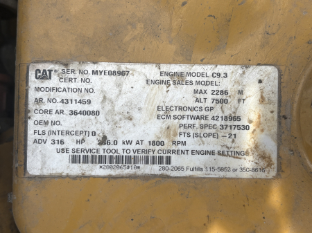 Excavator pe șenile CAT 336E L (motor Caterpillar C9.3 236 kW) – Dezmembrări [7]