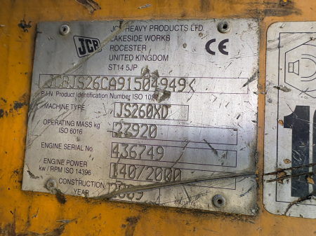 JCB JS260XD cu motor Isuzu 6HK1 - Dezmembrări [7]