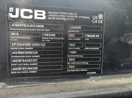 JCB TM420 cu motor JCB Dieselmax - Dezmembrări. [3]