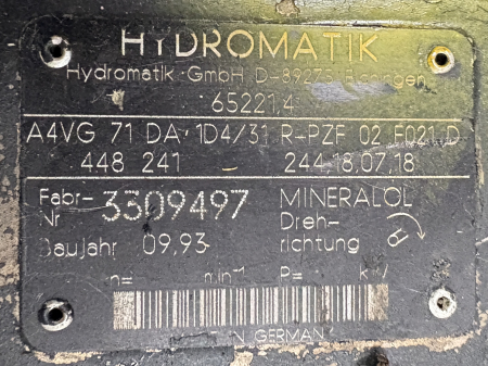 Pompa hidraulica Hydromatik A4VG71DA 1D4 [2]