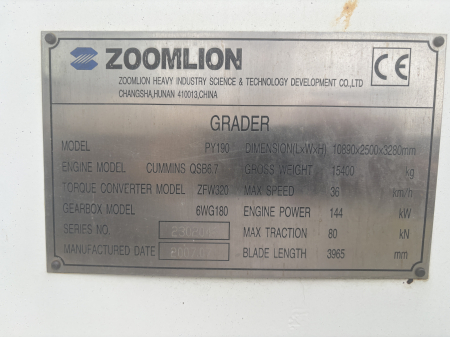 Zoomlion PY190 cu motor Weichai WP6G175E300 - Dezmembrări. [2]
