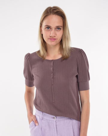 Bluze - Tricou tip bluză cu nervuri