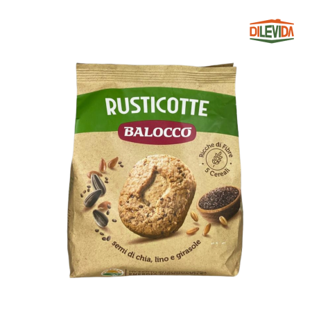 Dulciuri - Balocco Rusticotte Biscuiți cu Semințe de Chia 700g