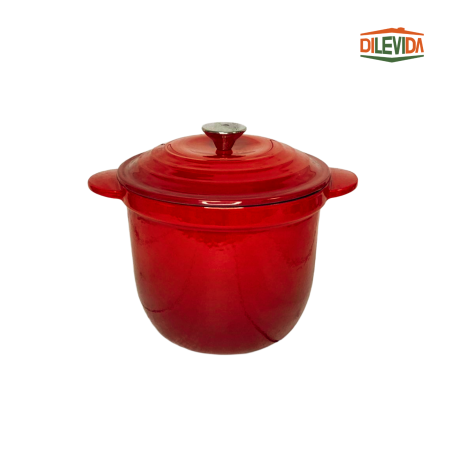 Casă & Menaj - GP Oală de Fontă Emailată cu Capac 2.2L, Ø18 cm