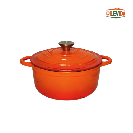 Casă & Menaj - GP Oală de Fontă Emailată cu Capac 2.8L, Ø 22cm