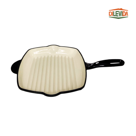 Casă & Menaj - GP Tigaie Grill din Fontă Emailată 42x27x5.5 cm