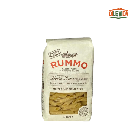 Paste & orez - Rummo Paste Mezze Penne Rigate Nr. 28 din Grâu Dur 500g