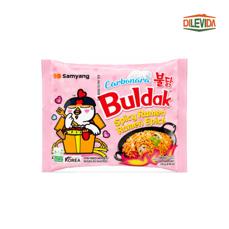 Produse asiatice - Samyang Buldak Hot Chicken Carbonara Ramen Instant Picant cu Branza 130g