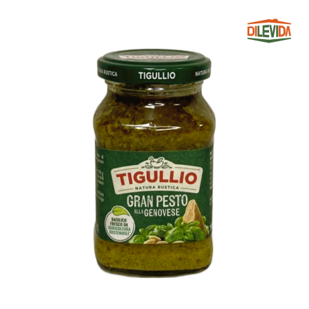 Sosuri & Condimente - Tigullio Pesto Genovese cu Busuioc si Grana Padano Fara Gluten 190g