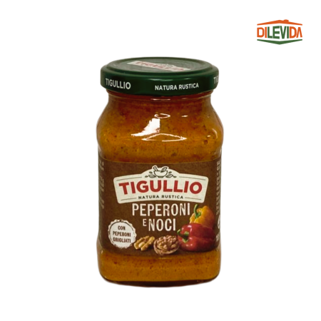 Sosuri & Condimente - Tigullio Sos cu Ardei Gras si Nuci Fara Gluten 185g