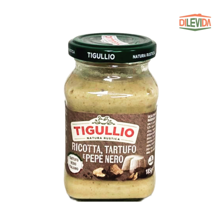 Sosuri & Condimente - Tigullio Sos cu Ricotta, Trufe si Piper Negru Fara Gluten 185g