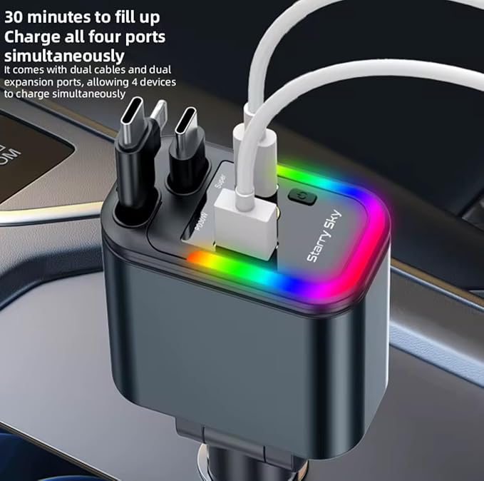 Încărcător Auto Ultra-Rapid 120W USB-C 5-în-1 [4]