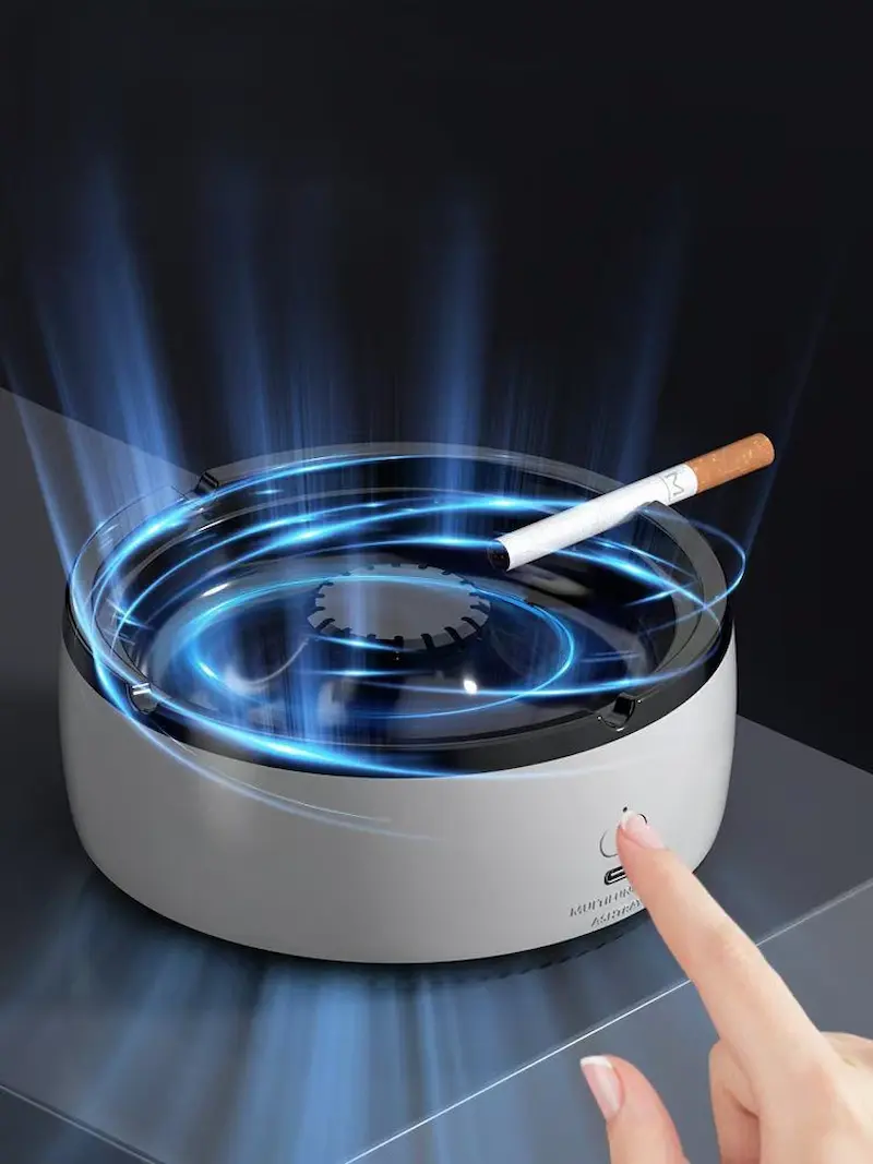 Scrumieră Electrică Multifuncțională cu Ventilator, Filtru Antifum și Purificator Aer [3]