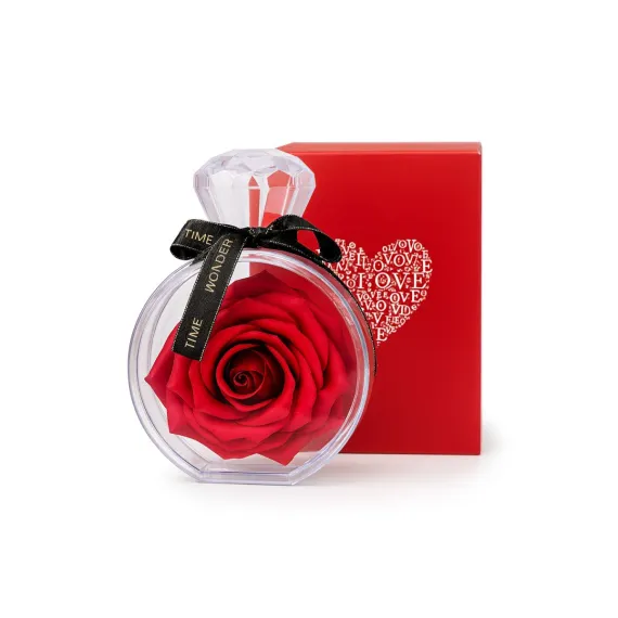 Trandafir Alb din Săpun în Cutie Tip Diamant [2]