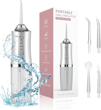 Îngrijire Personală & Sănătate - Irigator Bucal Portabil  – 3 Moduri de Curățare & Autonomie 45 Zile