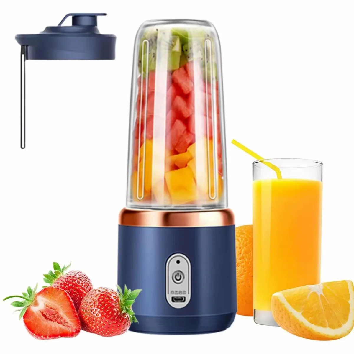 Smart Kitchen - Mini-Blender-Portabil-6-Lame-USB-Mattale-Smart-Kitchen