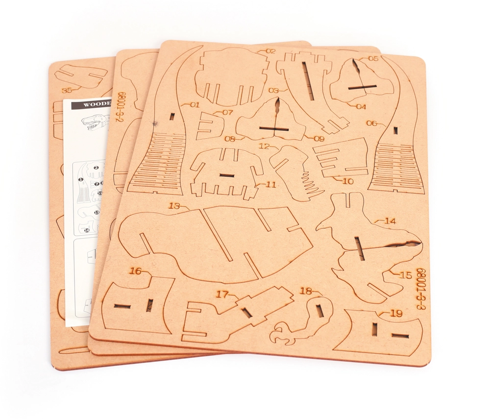 Machetă de lemn 3D incoloră - 3 variante [3]