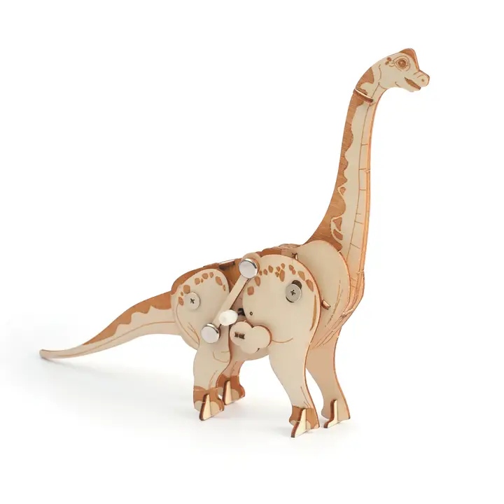 Creativitate - Dinozaur mecanic din lemn 3D
