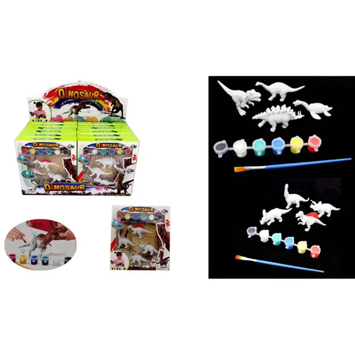 Creativitate - Set de pictat - 4 dinozauri