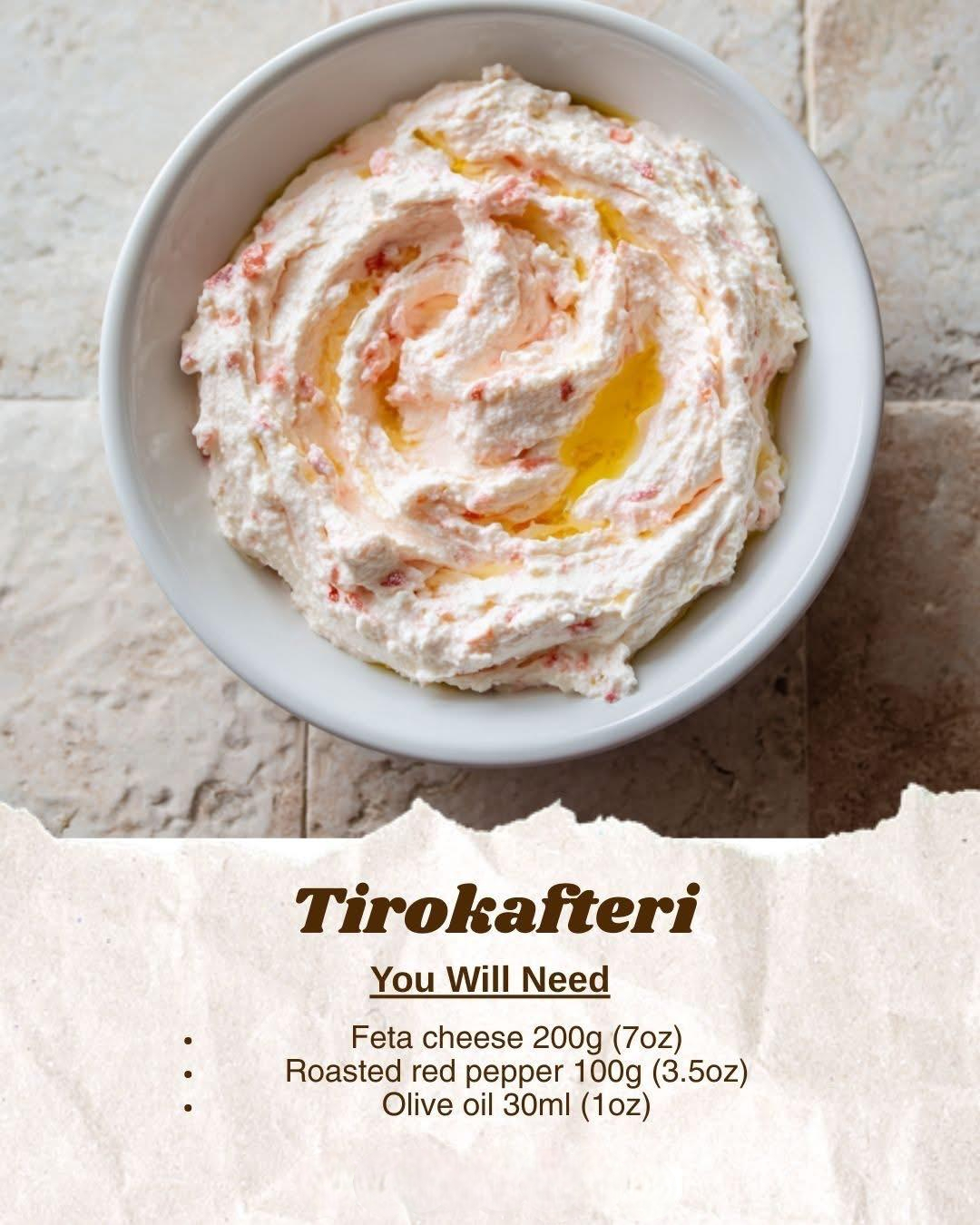 Tirokafteri — crema picantă de feta, gata în 5 minute