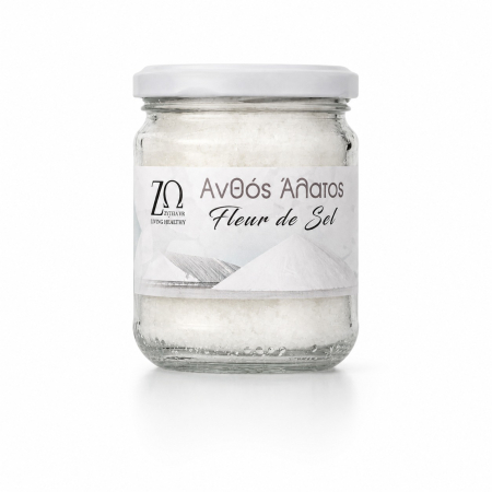 Bacanie - Fleur de Sel ZO Mesolonghi în borcan de 180g – sare premium grecească