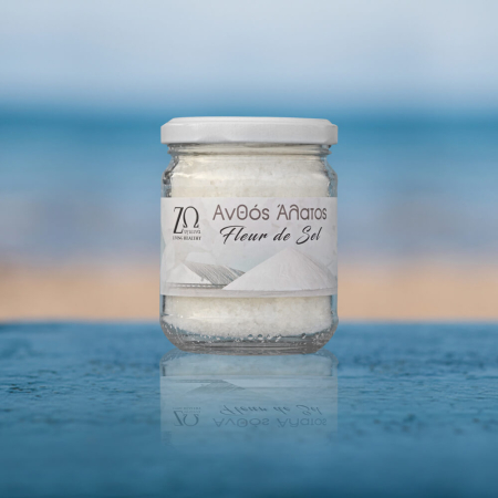 Bacanie - Fleur de Sel ZO Mesolonghi în borcan de 180g – sare premium grecească