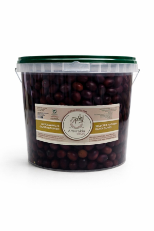 Masline - Masline Naturale Negre, Amfisis, calibru Large - 5kg