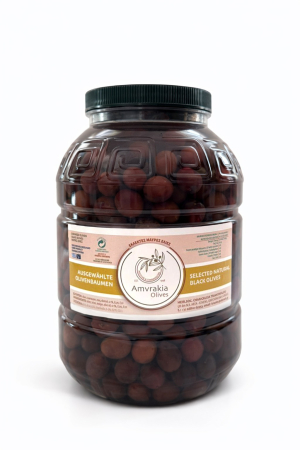 Masline - Masline Naturale Negre, Amfisis, calibru Jumbo - 3kg