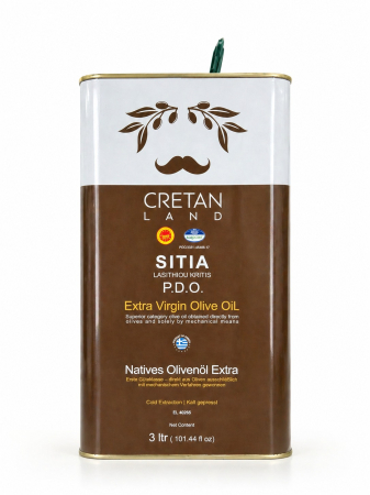 Ulei de masline extravirgin - Ulei de măsline extravirgin Cretan Land PDO Sitia 3L - produs premium cretan