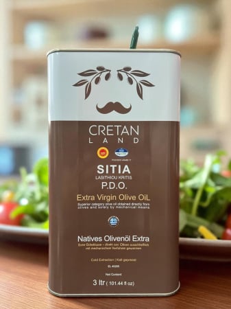Noutati - Ulei de măsline extravirgin Cretan Land PDO Sitia 3L - produs premium cretan