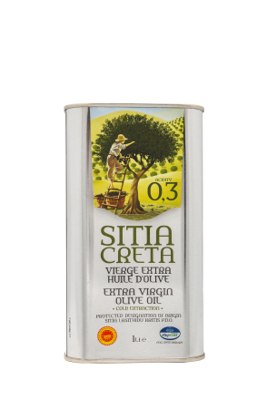 Noutati - Ulei de Măsline Extravirgin PDO Sitia, Aciditate 0,3%, Presat la Rece, Creta, cutie 1L