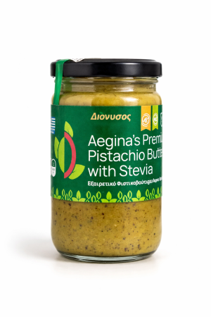 Dulciuri - Aegina’s Premium Pistachio Butter with Stevia 90g – Unt de Fistic Sărat Premium cu Stevia, 80% Fistic PDO Aegina, Grecia