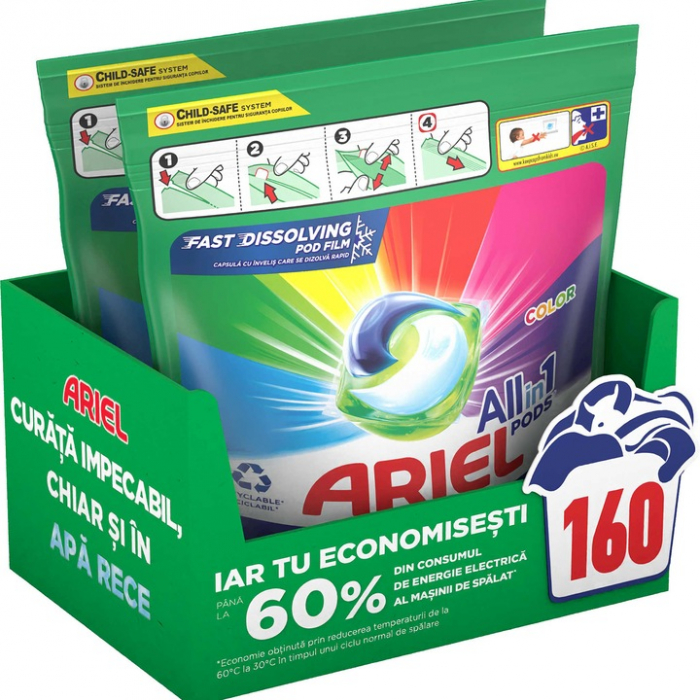Detergent de rufe Ariel Professional All in1 PODS Color 2 x 80 capsule [1]