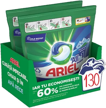 Detergent de rufe Ariel Professional All in1 Original 2 x 65 capsule [1]