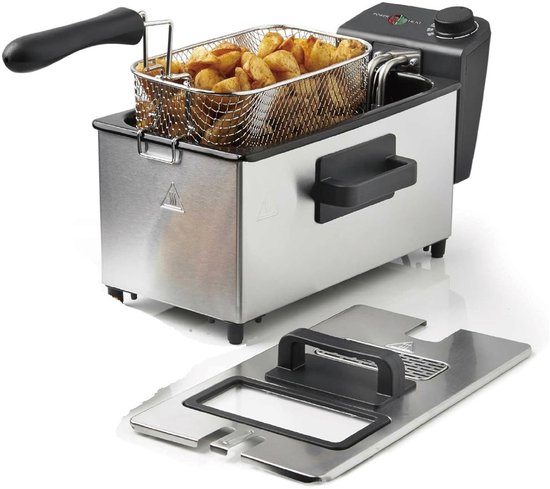 Friteuză Cheffinger CF-EDP3.0, 3L, 2000W, Inox [1]