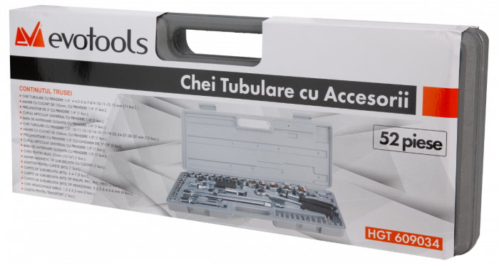 Set Chei Tubulare cu Accesorii 52 Pcs Evotools [2]