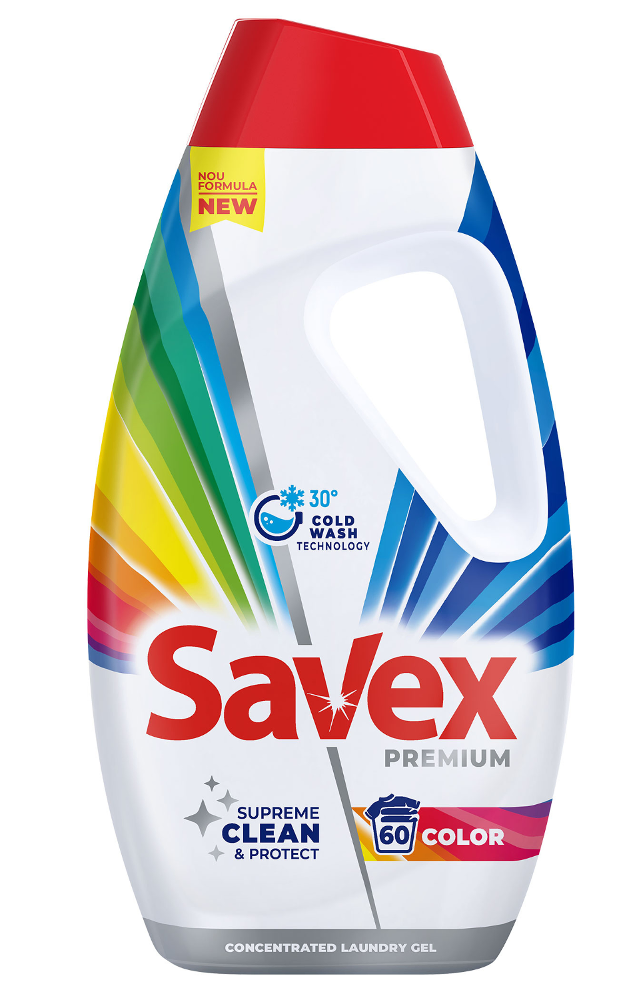 Detergent lichid Savex Premium Color, 60 spalari, 2.7 L [1]