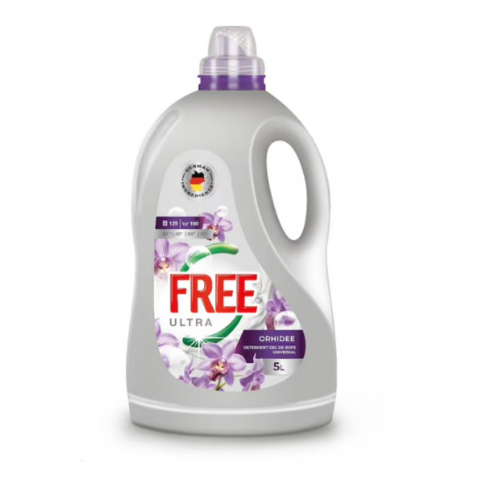 Detergent lichid Ultra FREE Orhidee, 125 spalari, 5l [1]