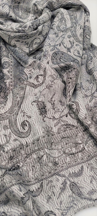 Esarfa Pashmina Gri Argintiu -Gri inchis [2]