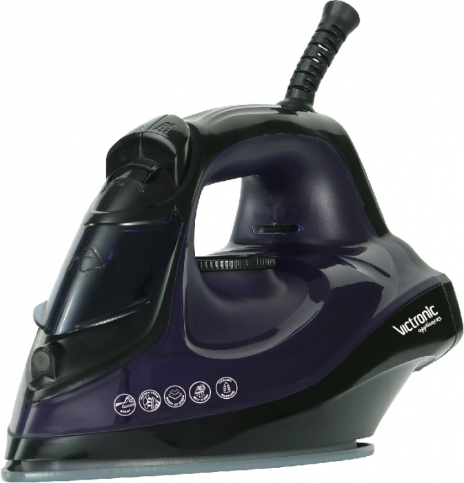Fier de calcat, cu abur si spray, talpa ceramica, 2200 W, Victronic VC5988 [2]