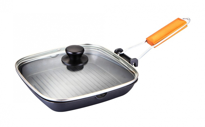 Gratar aluminiu , cu capac , 36x24 cm , Grunberg HXG36LD [1]