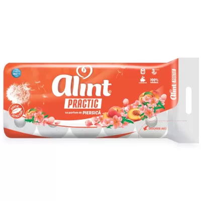 Hartie igienica Alint piersica, 3 straturi, 10 role [1]