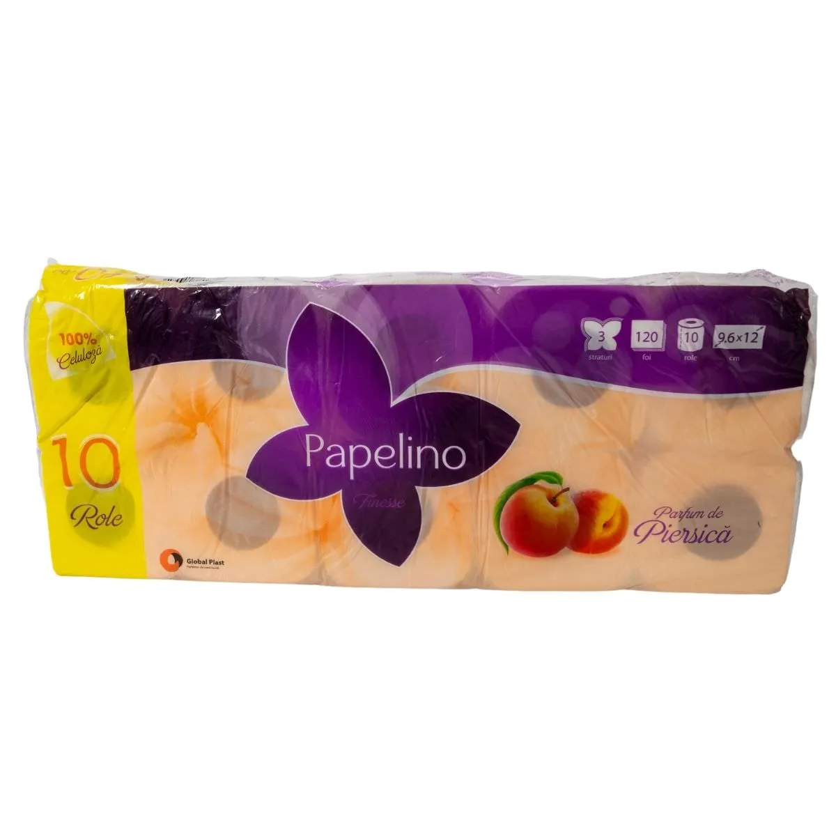 Hartie igienica Papelino Finesse piersica, 3str, 10role/set [1]