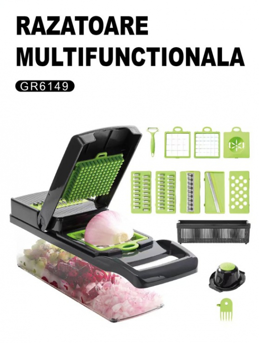 Razatoare multifunctionala, pentru fructe si legume, 15 in 1,  Grunberg GR6149 [1]