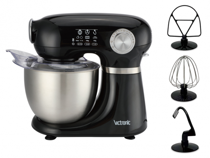 Robot de bucatarie cu bol din inox, 5.00 l, 1000 W, 12 trepte viteza, cu functia Pulse, Victronic VC5788. [2]