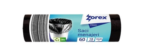 Saci menajeri Zorex Clasic, negri, 60 L, 10 buc/rola [1]
