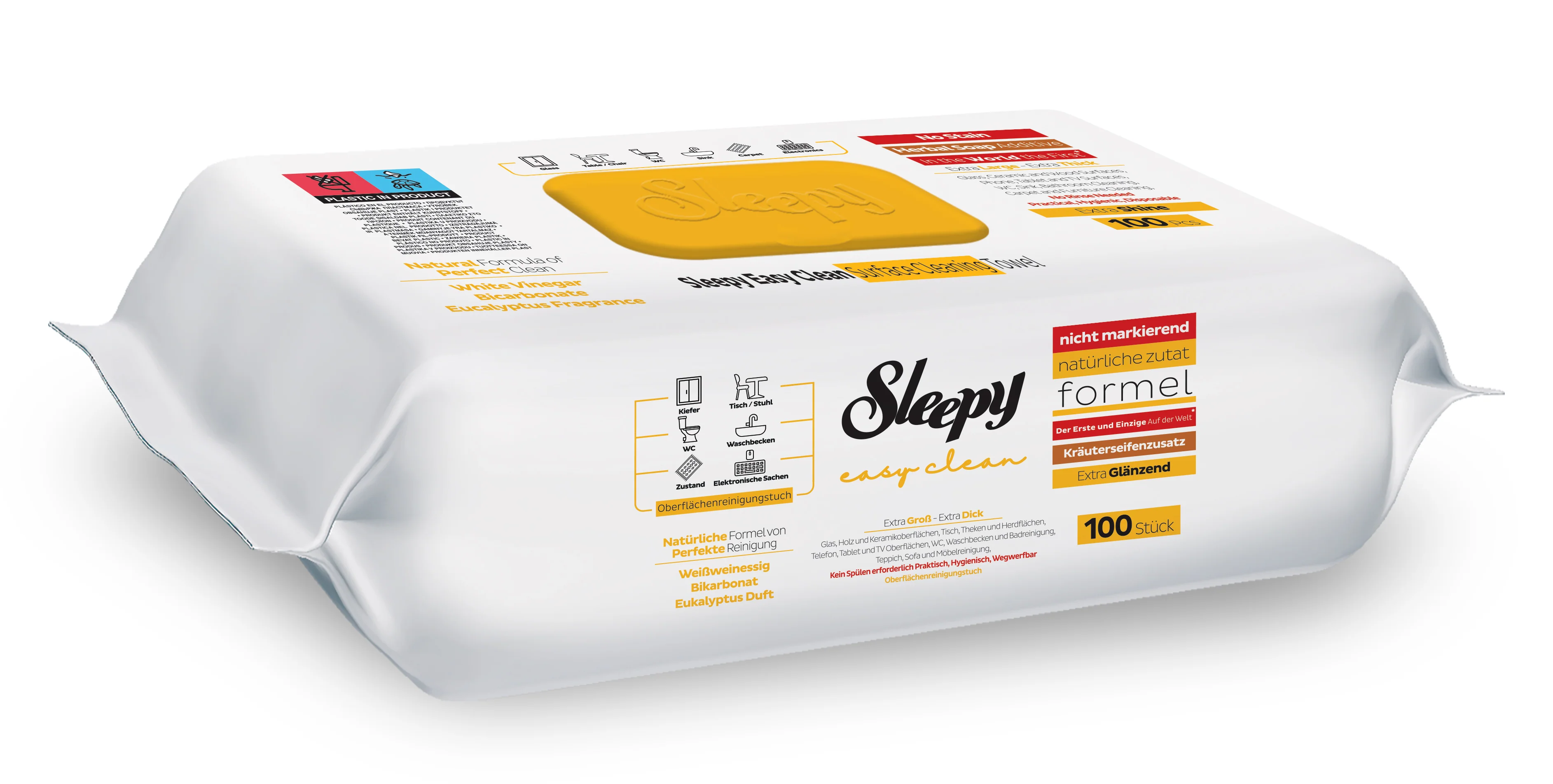 Servetele umede Sleepy Easy Clean Herbal Soap, 100 buc [1]
