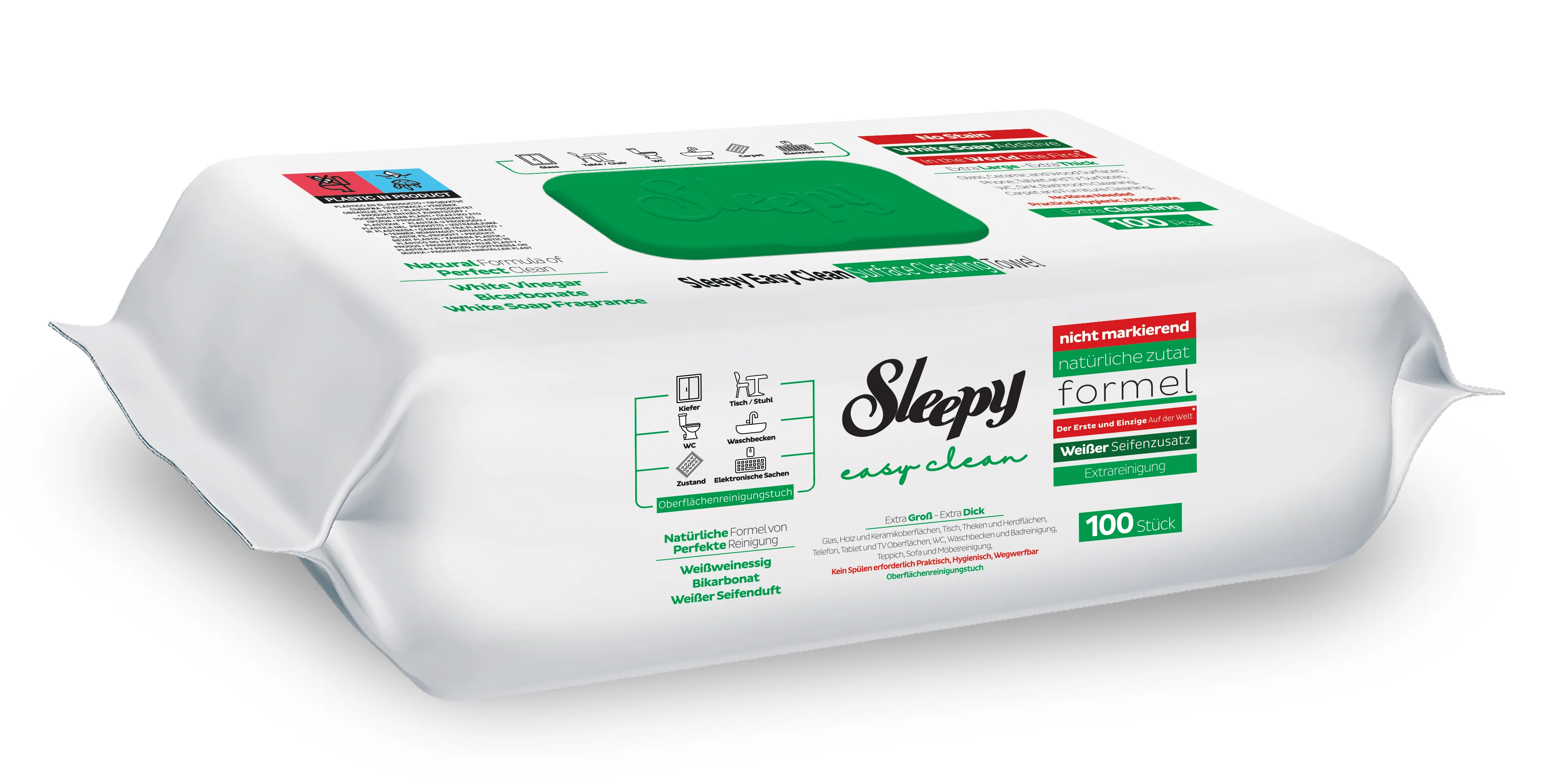Șervețele umede Sleepy Easy Clean White Soap, 100 buc [1]