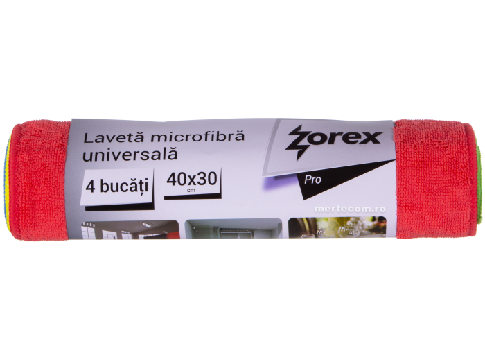 Set 4buc lavete microfibra Zorex Pro, 40 x 30cm [1]
