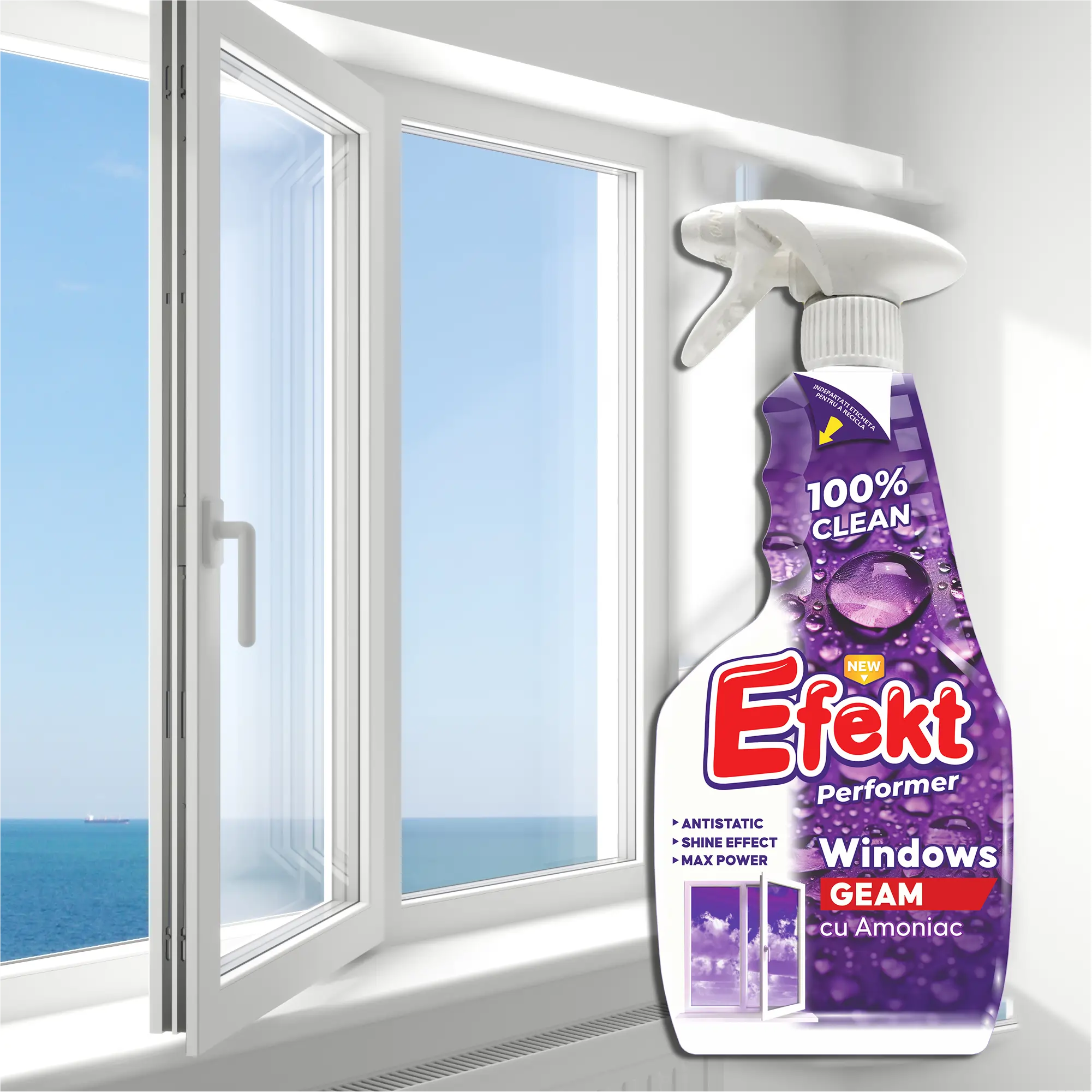 Soluție curățare geamuri Efekt cu Amoniac, 750ml [2]